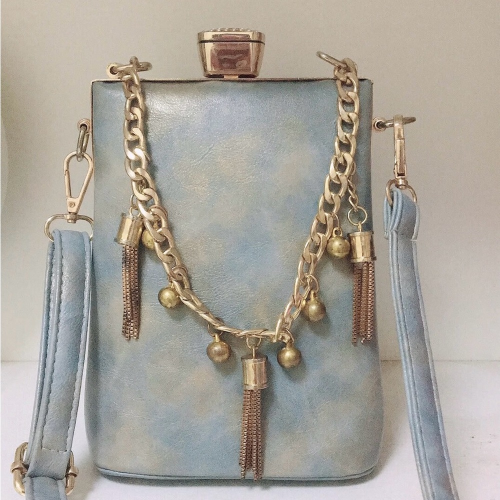 Handcrafted Artisan Blue Handbag – One of a Kind